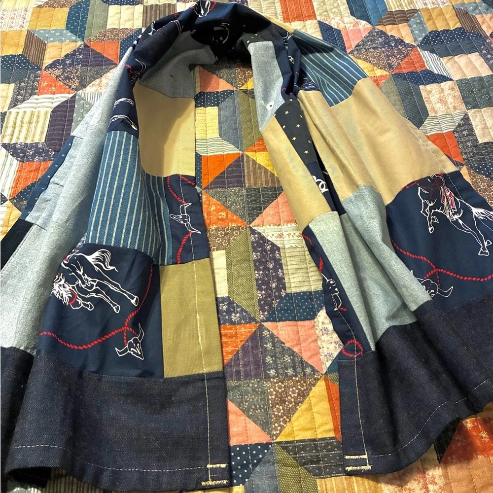 CUSTOM RRL/RL PATCHWORK SCARF (100% UPCYCLED RALPH LAUREN FABRICS)- 1 OF A KIND